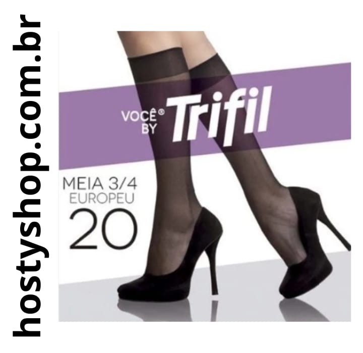 MEIA TRIFIL 3/4 FIO 20 EUROPEU UNICO - hostyshop